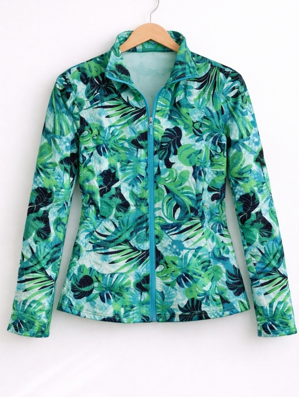 Tommy Bahama~Tropical~Azure Lagoon~Womens Longsleeve~Active Golf~Zipup~SMALL